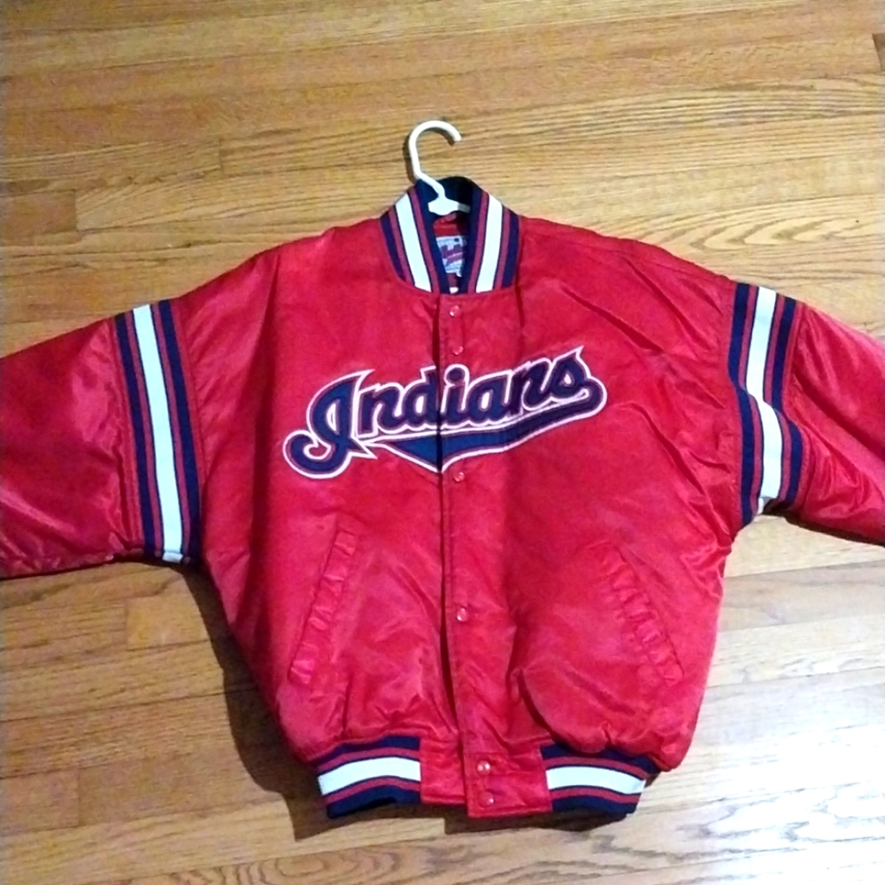 Vintage Starter Dimond Collection Cleveland Indians Varsity Jacket Mens M